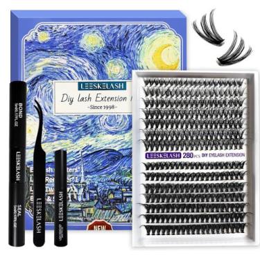 Imagem de Kit de extensão de cílios LEESKELASH DIY Eyelash 280 unidades individu