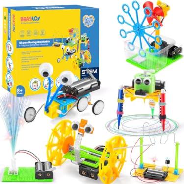 Imagem de Blocos de Montar Construção de Robôs Ciência STEM Brinquedos Educativos Infantil 6 em 1 Experimentos Projetos de Engenharia