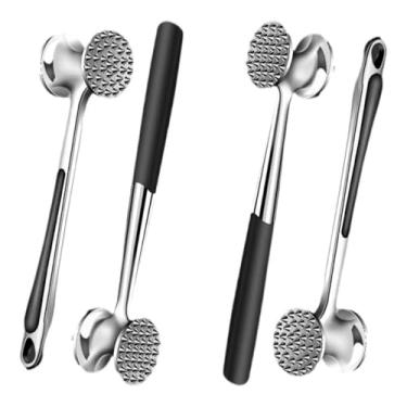 Imagem de Martelo de Carne, Batedor de Carne e Amaciador de Carne Profissional em Aço Inox - Ferramenta de Cozinha para Amaciar Carnes(4)