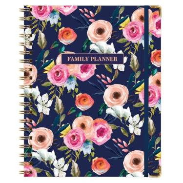 Imagem de Organizador de agenda familiar sem data – Calendário semanal e mensal de 21,6 cm x 28 cm para mais de 5 pessoas, planejamento de refeições, orçamento, rastreador de hábitos – capa dura, organizador de