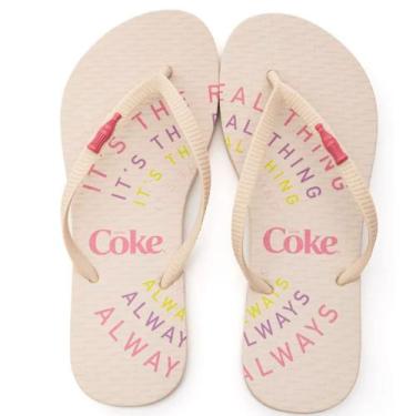 Imagem de Chinelo Coca Cola Cc4650 Its Coke Feminino, Off white, 37 /38