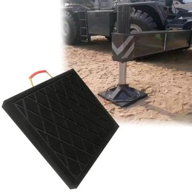 Imagem de ZDJZMGZ Jack Landing Pad RV Blocos de nivelamento Guindaste Trailer Outrigger Pad, Almofada de Estabilização Resistente para Caminhões Balde, Rebocadores, com Alça (Cor: A, Tamanho: 30x30x5cm