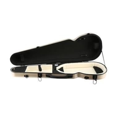 Imagem de Estojo para violino, caixa quadrada, alça dupla, trava durável, resistente à compressão, fibra de carbono Estojo para instrumento de violino(1/2 Gray)