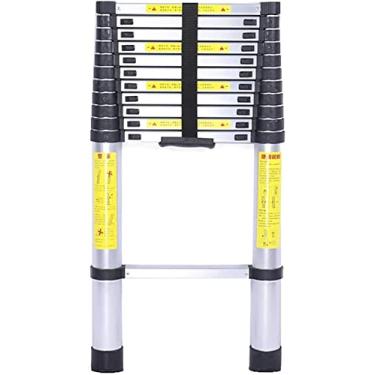 Imagem de Escada telescópica 8 m/6,2 m/5 m/3,8 m/2,6 m, escada telescópica dobrável de alumínio resistente, escada de extensão para barraca de telhado residencial RV sótão, carga 150 kg (tamanho: 1,4 m/4,6 pés