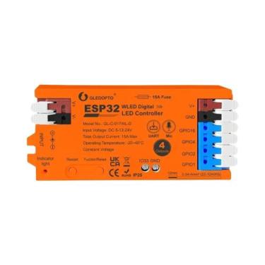 Imagem de Controlador WLED ESP32 De 4 Canais Com Fusível De 15A, Controle Por AP