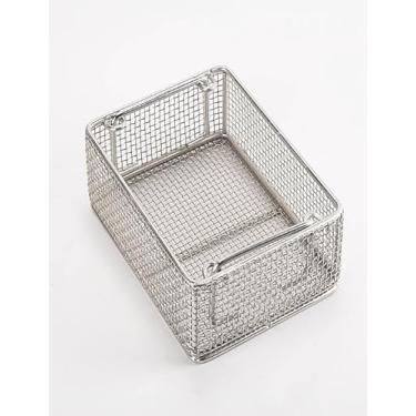 Imagem de Cesta perfurada de aço inoxidável 304, tela de arame de 0,4 cm para uso em laboratório e industrial, cesta de metal durável (35 x 30 x 7 cm) - Armazenamento utilitário multiuso