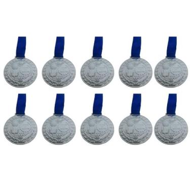 Imagem de Kit C/10 Medalhas de Ouro Prata ou Bronze Honra ao Merito C/Fita 950 -