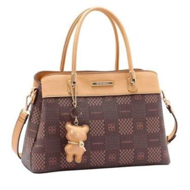 Imagem de Bolsa Feminina Original Elemento Gráfico Mão Chenson 85095 Café-Feminino
