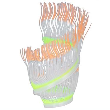 Imagem de Anêmona-do-mar artificial, ornamentos de plantas de brinquedo de peixe, decorações luminosas para aquário, anêmona-do-mar, silicone para aquário(laranja)