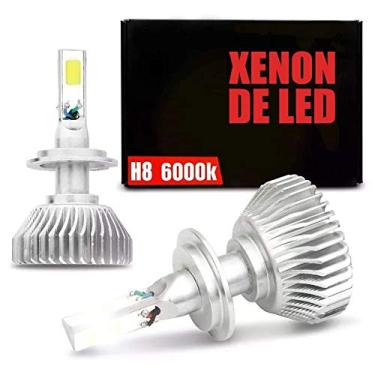 Imagem de Lâmpada Super LED Headlight H8 6000K 50W Efeito Xênon Com Fonte Embutida