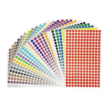 Imagem de Etiquetas de lombada de livros coloridos | 1000 peças para organização de biblioteca de sala de aula | Adesivos de lombada de livro arco-íris 25 cores sortidas, 2,54 cm