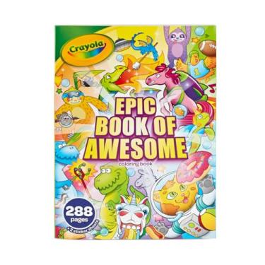 Imagem de Crayola Epic Book of Awesome, All-in-One Coloring Book Set, 288 Pages, Kids Indoor Activities, Gift