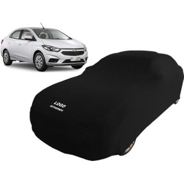 Imagem de Capa carro Prisma Chevrolet cobrir de tecido - Mz, Preta