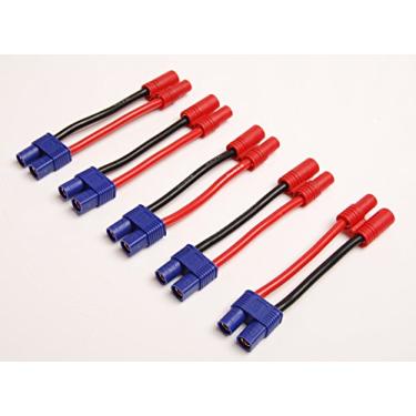 Imagem de Lote (5) EC3 fêmea para adaptador bala macho de 3,5 mm conector de fio 14awg para RC Super Tigre