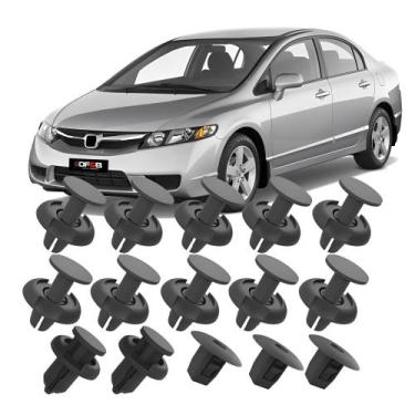 Imagem de Kit 12 Presilhas Parabarro Diant New Civic 07 08 09 10 11 12 - DFEB