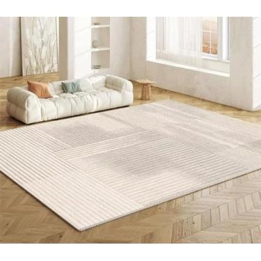 Imagem de Tapete nórdico simples para sala de estar, sofá, área de decoração de quarto, tapete de chão para casa, mesa de centro, sala de estar, tapete grande (tapete pequeno de 50x80 cm/pilha de laços - 3)