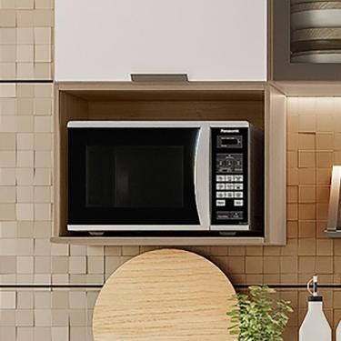 Imagem de Armario Aereo Nicho Microondas 58 Cm Etti 12542 Carvalho Oak Pln