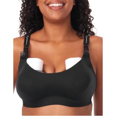 Imagem de Sutiã Pumping Momcozy para bomba de mama vestível preta