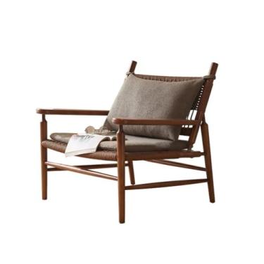 Imagem de Sofá cadeira, estilo europeu, encosto de corda, para uso doméstico, simples, corda de cânhamo, poltrona, sofá, varanda, sala de estar, sofá (01)