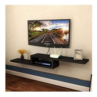 Imagem de Estante de prateleira, conjunto de TV, caixa superior, prateleira de parede, deck de TV, suporte de decoração de armário - 5 cores-3 tamanhos amarelo claro 10020 cm Nome do tamanho: 10020 cm Nome da