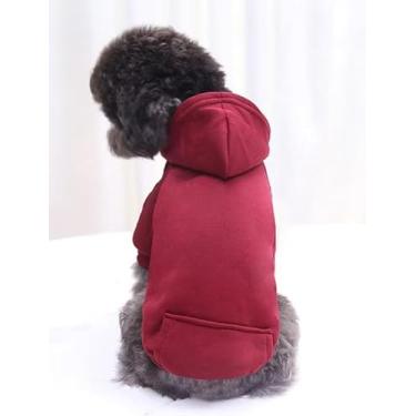 Imagem de 1 moletom aconchegante com capuz para cães e gatos – jaquetas estilosas para animais de estimação pequenos a médios, poliéster, roupas de inverno para todas as estações, roupas de inverno para animais