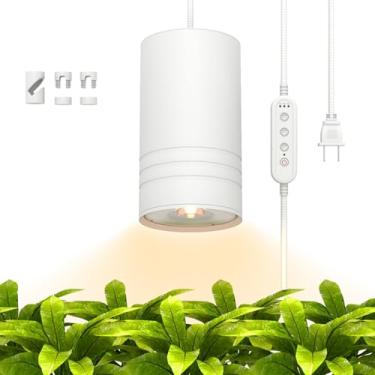 Imagem de Luzes de cultivo suspensas para plantas de interior espectro completo, luz pendente de cultivo de plantas para plantas grandes e altas, jardim, ervas, sementes, com temporizador e cabo de alimentação