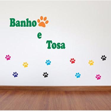 Imagem de Adesivos Parede Pet Shop Banho Tosa Cachorro