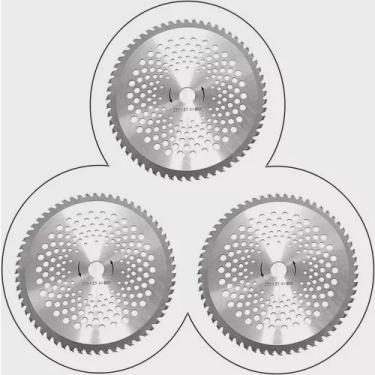 Imagem de 3 Unidades Disco Lâmina 80 Dentes De Wídea Para Roçadeiras