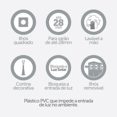 Imagem de Cortina Blackout PVC 2,20m x 1,30m - Controle Ilhós