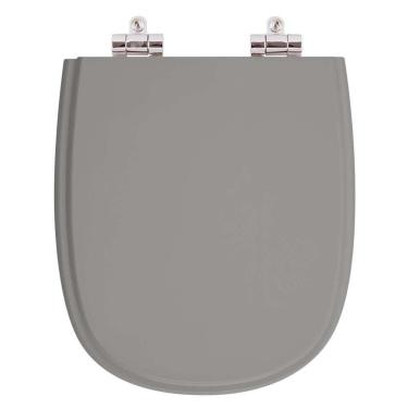 Imagem de Assento Sanitario Poliester com Amortecedor Sabatini Cinza Escuro para Vaso Icasa