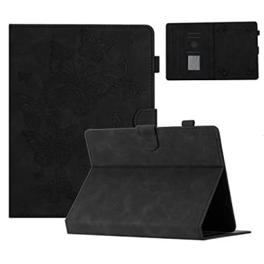Imagem de Dteck Capa universal para tablet Android de 7 polegadas/Samsung Galaxy Tab E/3/4/A 7.0 polegadas/tablet Fire 7/Kindle Oasis 17.8 cm/Paperwhite 17.3 cm - Linda capa fólio de couro borboleta com