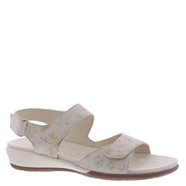 Imagem de Easy Spirit Sandálias rasteiras femininas, Marfim Multi, 35