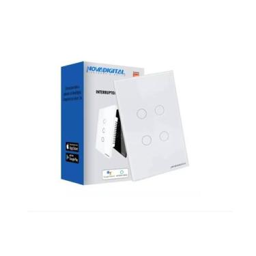 Imagem de Interruptor Novadigital LITE 4 Teclas Wi-Fi - Nova Digital, Branco