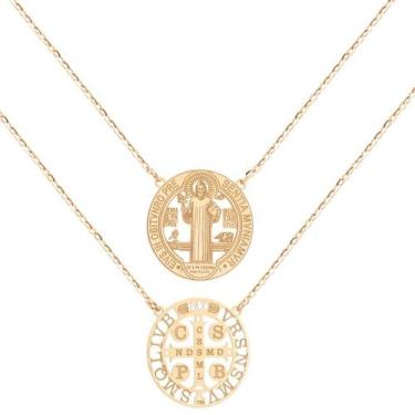 Imagem de Escapulário Em Ouro 18k Medalha São Bento Unissex - AGAPRIME JOIAS