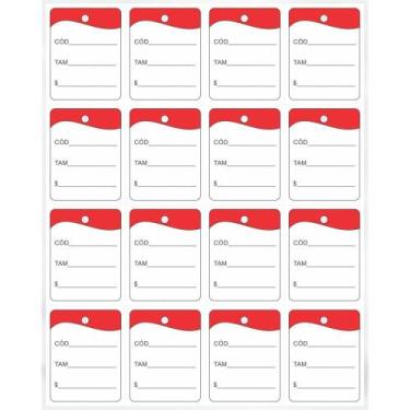 Imagem de Etiqueta para Marcação TAG 30X38MM Cartão Vermelho - Pacote com 1.000 