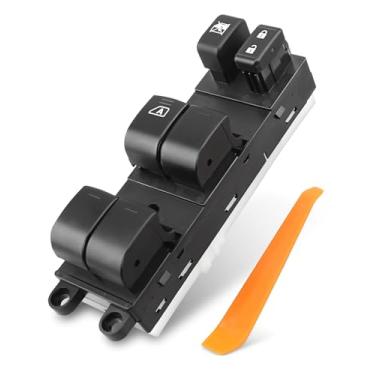 Imagem de Quaneguzy Interruptor de janela Master Power adequado para Nissan Versa 2010 2011 2012 1,6L 1,8L interruptor de janela dianteira esquerda do lado do motorista substitui 25401-ZW80A 25401ZW80A 7 botões