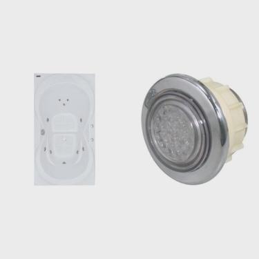 Imagem de Banheira Hidromassagem Astra Due Gran Luxo 05 Jatos Acrílico P6 sem Aquecedor e Cromoterapia