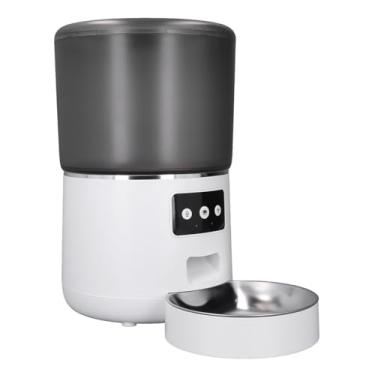 Imagem de Alimentador Automático de Cães, Wifi Alimentador Automático de Gatos 4l Aço Inoxidável Tigela Controle Aplicativos Com Controle Porção para Cães Gatos (Plugue da UE)