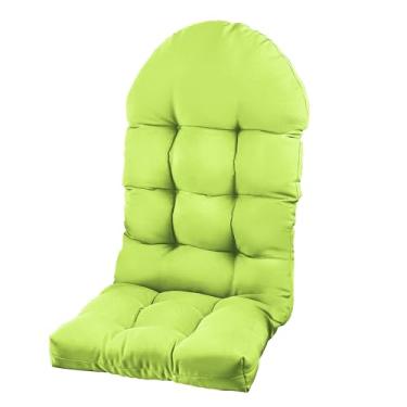 Imagem de PNP HWJIAJU Almofada de cadeira Adirondack, almofada de cadeira de balanço 111,8 x 49,3 x 10,2 cm, almofadas de pátio com encosto alto superior e inferior com laços, protetor solar e resistente ao