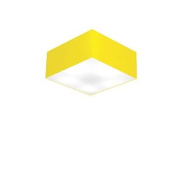 Imagem de Plafon Quadrado Sobrepor Vivare Md-3000 Cúpula em Tecido 25x25x12cm - 