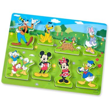 Imagem de Quebra Cabeça Infantil de Madeira, Tema Disney Mickey Mouse com 8 Peças para Crianças Acima de 2 Anos, Melissa & Doug