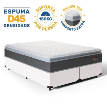 Imagem de Cama Box King Colchão e Espuma D45 Pillow Top Fort Comfort - Hellen, B