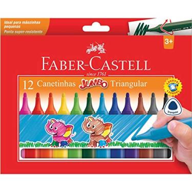 Imagem de Caneta Hidrográfica Triangular, Faber-Castell, Jumbo, 6 Estrojos com 12 Cores cada
