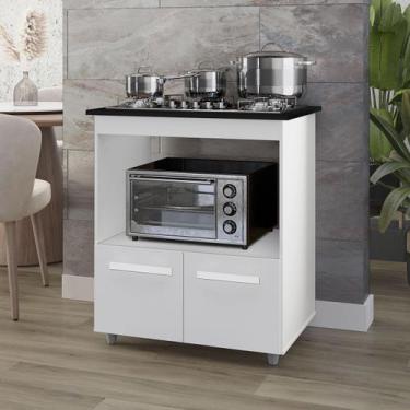 Imagem de Balcão Cali Para Cooktop 4 Bocas 2 Portas Cozinha MB1 75cm - Amarena M