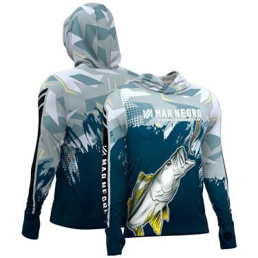 Imagem de Camiseta de Pesca Masculina X-Protection Sublimada - Mar Negro-Masculino