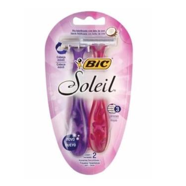 Imagem de Kit Aparelho De Barbear Soleil Rosa E Roxo Com 6 - BIC