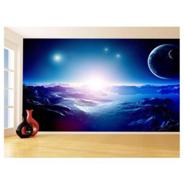 Imagem de Papel De Parede 3D Espaço Estrelas Planetas 3,5M Nsp156 - Você Decora
