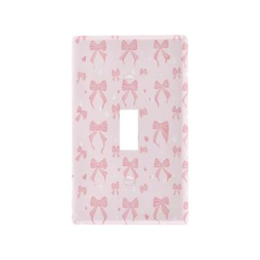 Imagem de Blueangle Capa de placa de parede para interruptor de luz - Capa decorativa para interruptor de luz com laço de fita, placa de parede, tamanho 1 - gangue 4,53 x 2,76 polegadas (824)