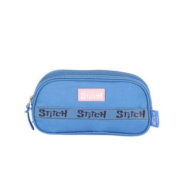 Imagem de Estojo Escolar Triplo Penal Lilo Stitch Et50055 - Azul - Luxcel