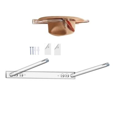 Imagem de Gancho de parede de chapéu de caubói, suporte de exibição de tampa de acrílico de ajuste de 3 posições, organizador de parede de chapéu rústico - para armário, quarto, mudroom, entrada, apartamento